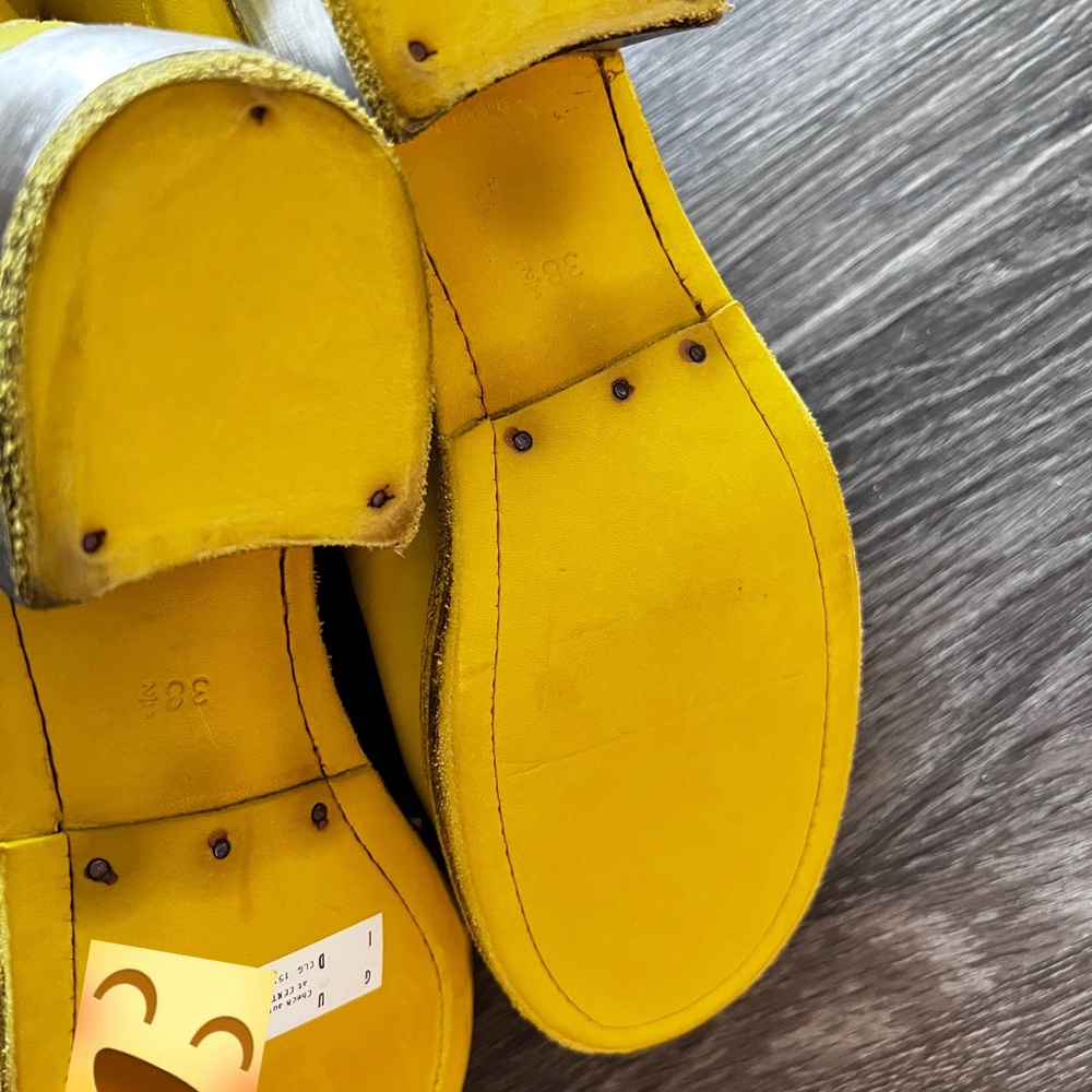 Guidi Yellow leather metal heel boots 789z